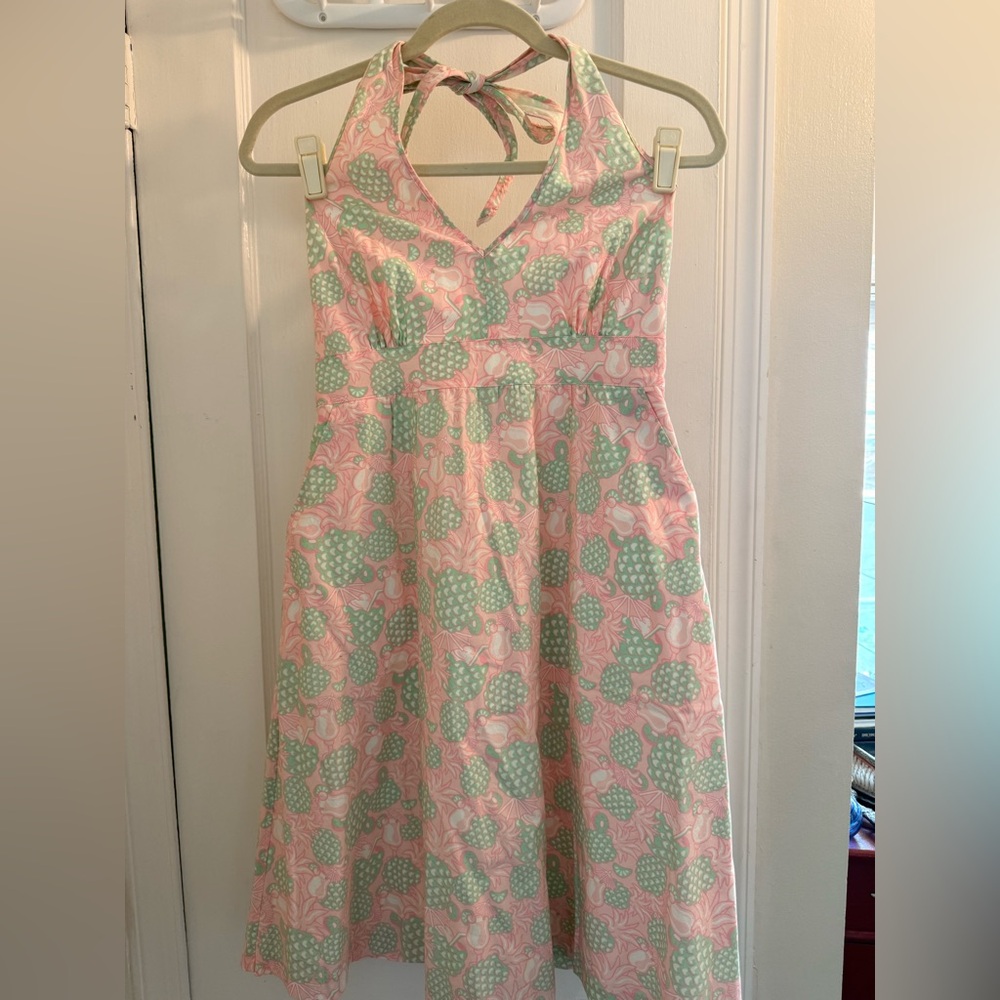 Vineyard Vines Pink & Mint Floral-Style Sundress